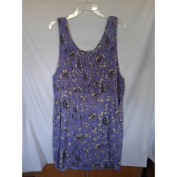 Womans Purple with Flowers Dress - Picture 1 of 5